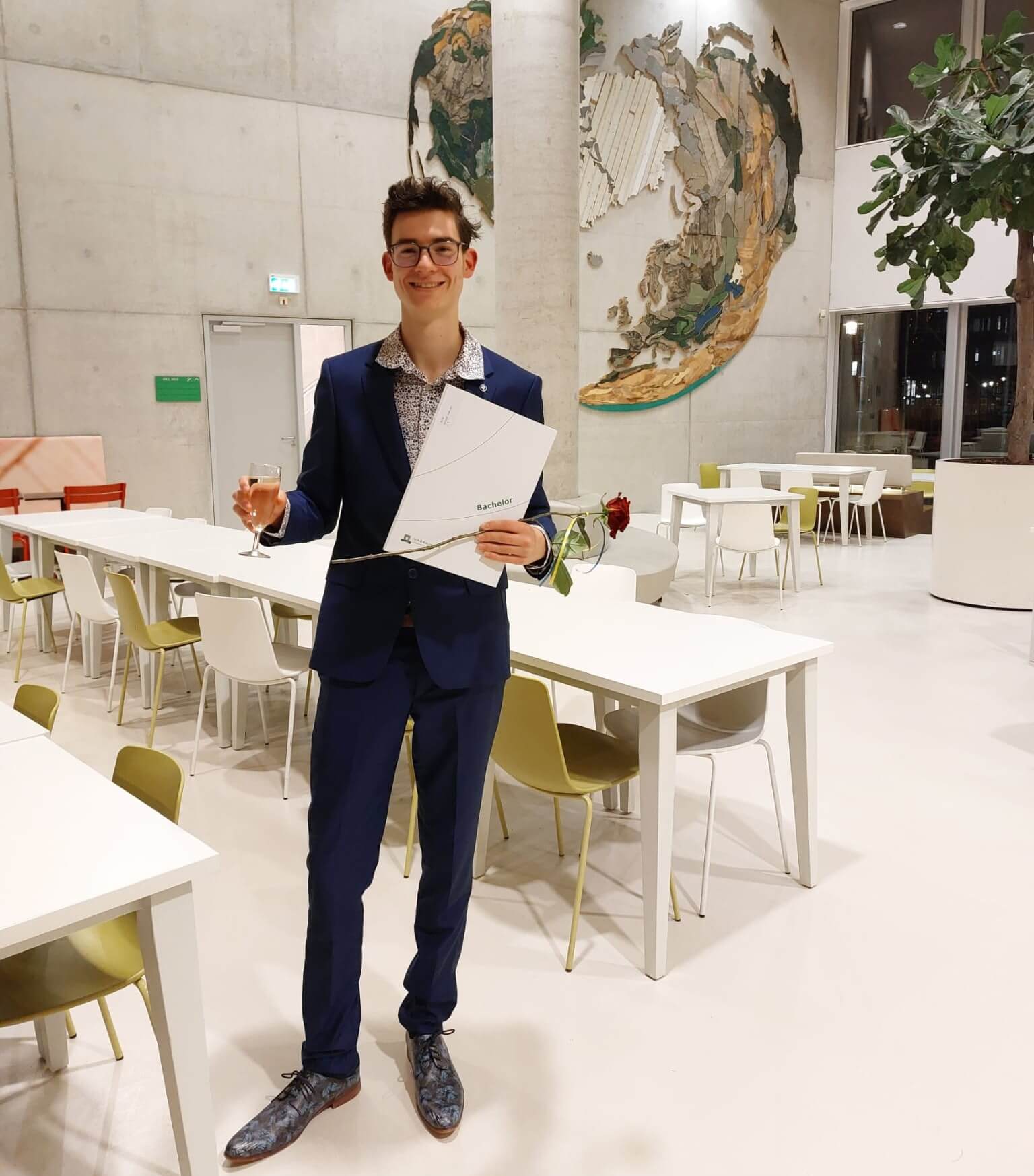 Foto genomen tijdens de diplomauitreiking